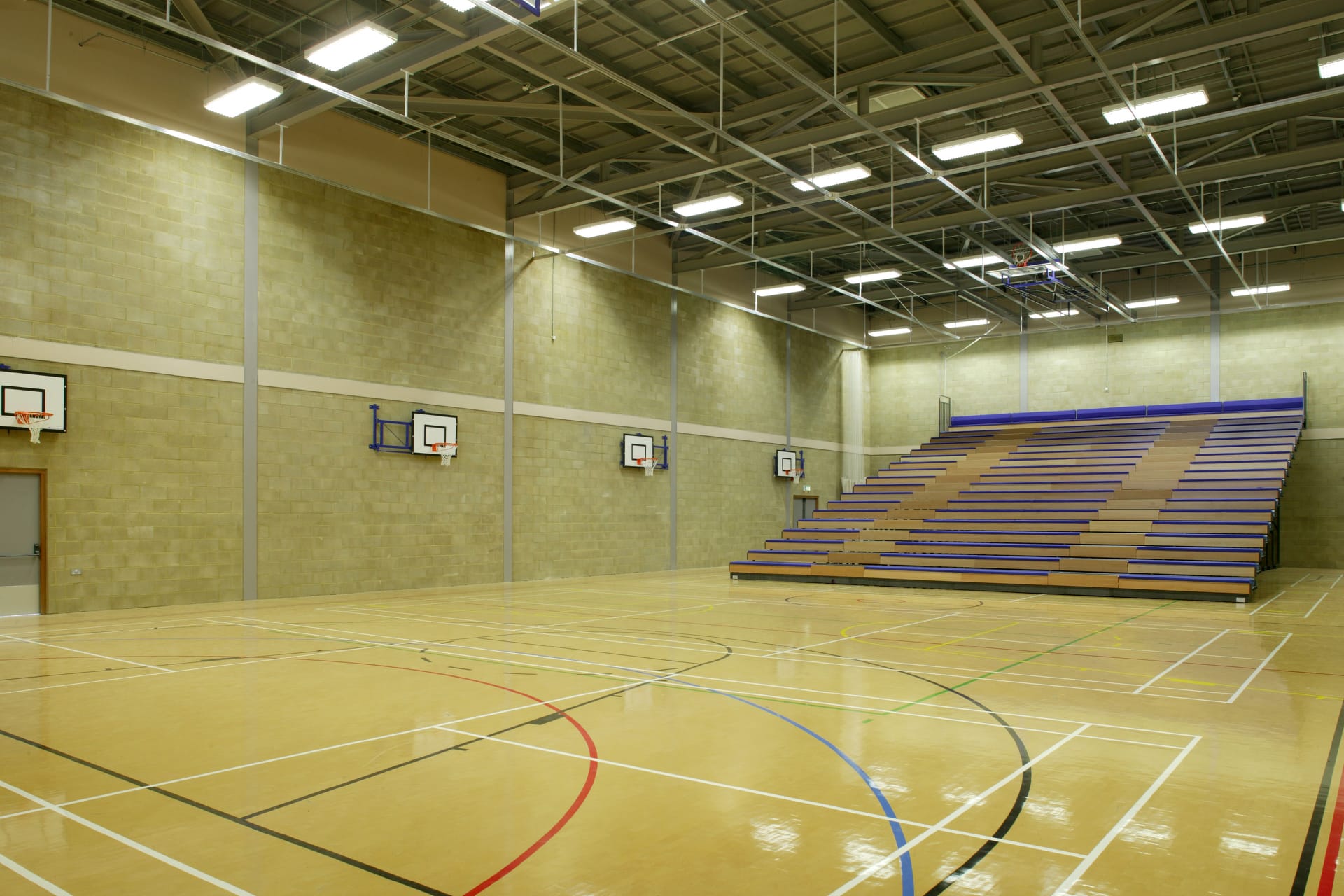 Oakgrove Secondary School sports hall granwood floor